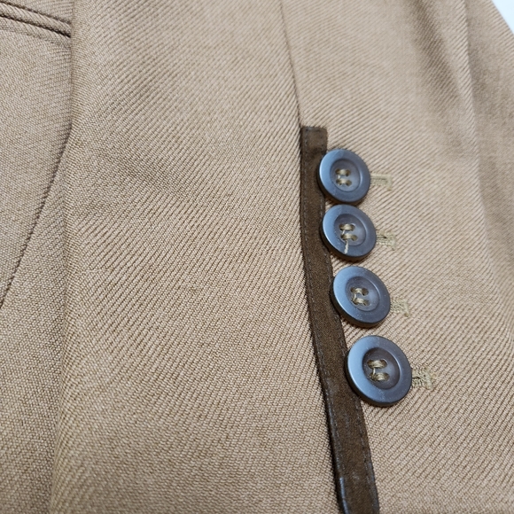 i.e. Brown Blazer Single Breasted One Button Lined Jacket Size 10 - Picture 9 of 13